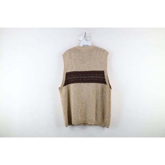 Vintage 90s American Eagle Outfitters Mens Large Fair Isle Knit Sweater Vest - Picture 6 of 8